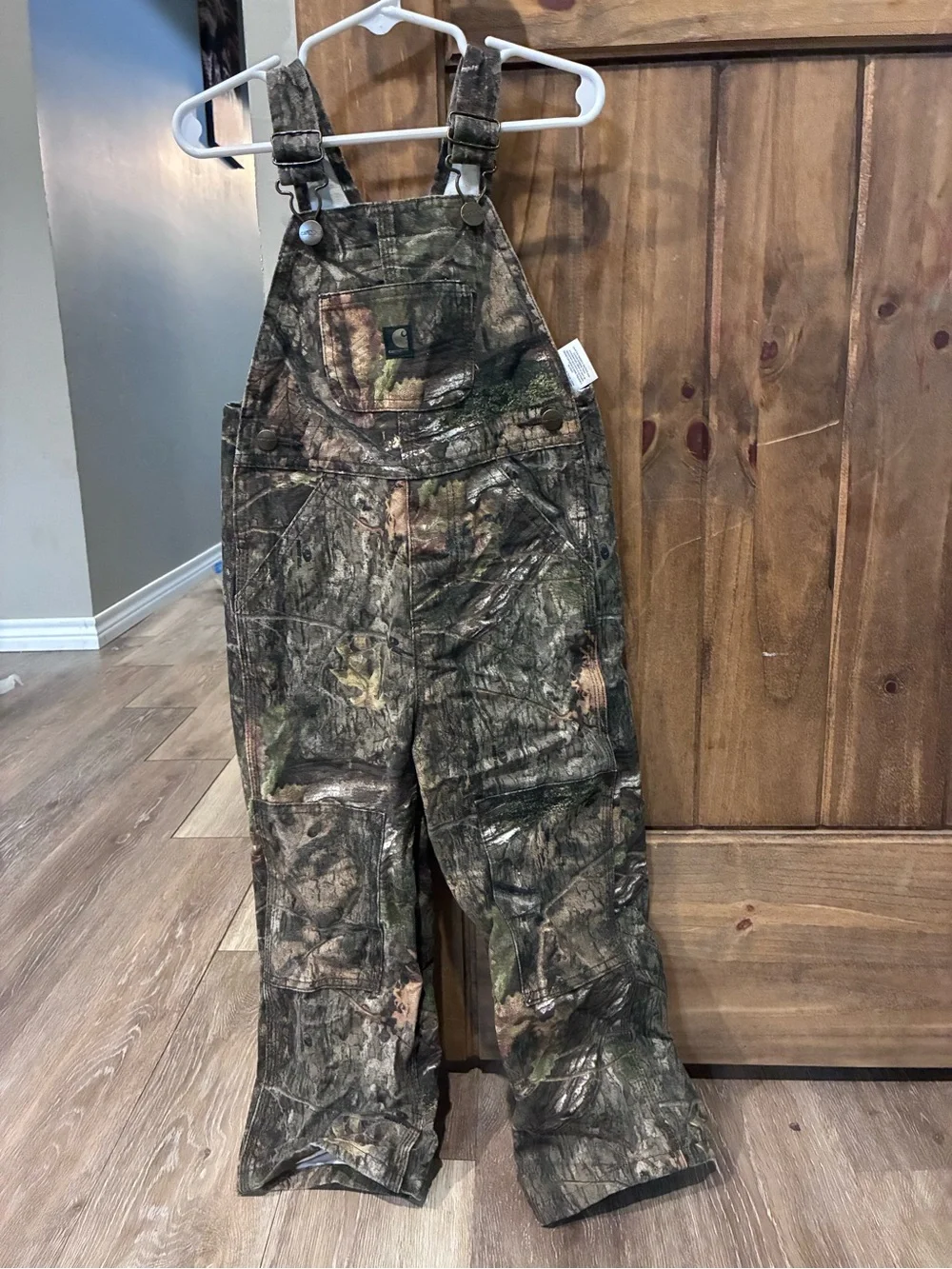Carhartt Realtree-Style Camo Kids' Bib Overalls - Green/Brown 4T